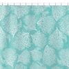 Coastal blue fabric shower curtain with coral reef design
