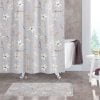 Mold-Resistant Gray Shower Curtain
