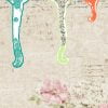 Blurred Rose background on cat shower curtain