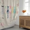 floral cats shower curtain