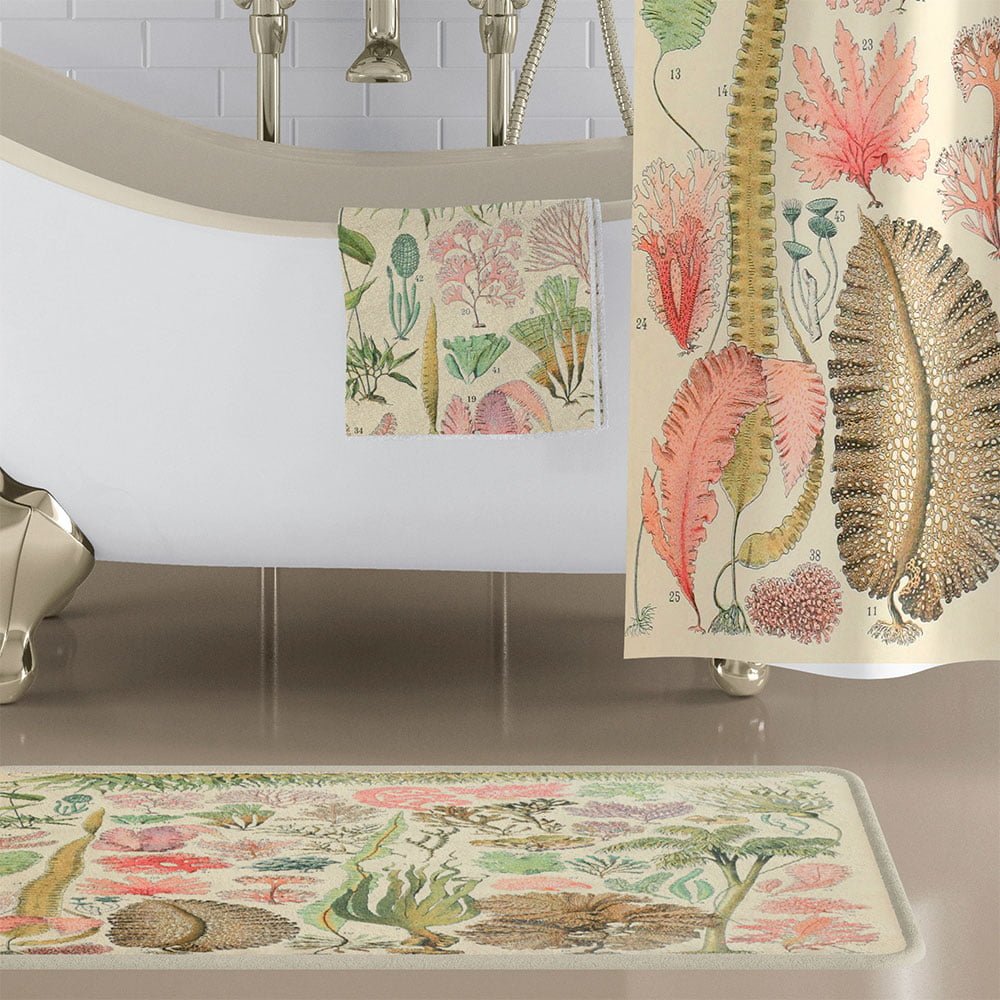 Standard Size Ocean Algae Shower Curtain