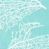 turquoise anc white coral bath mat pattern detail