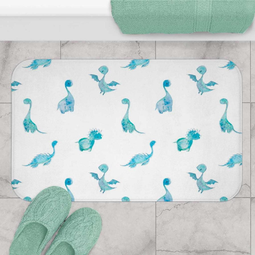 Blue Dinosaur Toddler Bathroom Decor