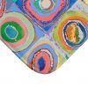 Close up of geometric colorful bathmat