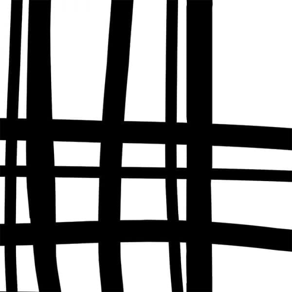 curved lines geometric black and white bathmat pattern
