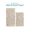Beige Bath and Hand Towel Set With Shabby Chic Style Pink And Apricot Blurred Rose Floral Pattern