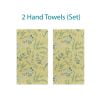 Coordinated Leafy Lemon Watercolor Floral Hand Towel Set by Ozscape Designs