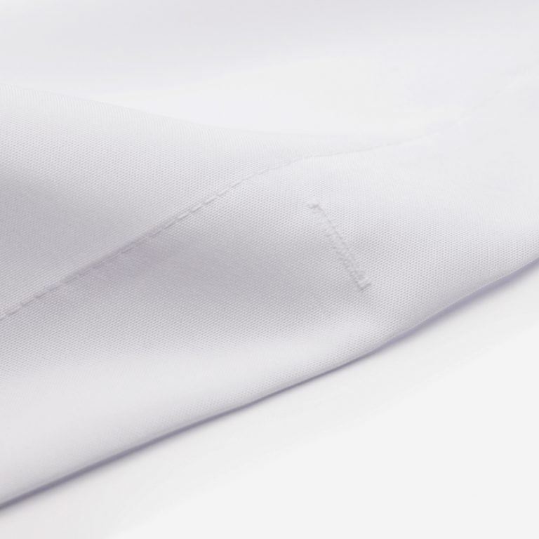 reinforced button holes for hook placement on shower curtain