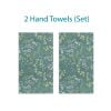 Coordinated Leafy Green Watercolor Floral Hand Towel Set by Ozscape Designs