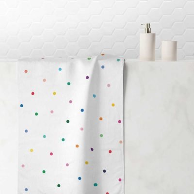 Bright Polka Dot Pattern Hand Towel for Kids by Ozscape Designs