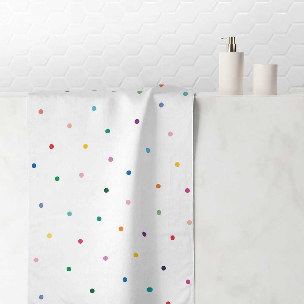 Bright Polka Dot Pattern Hand Towel for Kids by Ozscape Designs