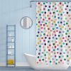Fun shower curtain for kids with vibrant artist-designed print