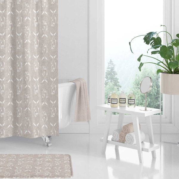 coastal beach bathroom shower curtain