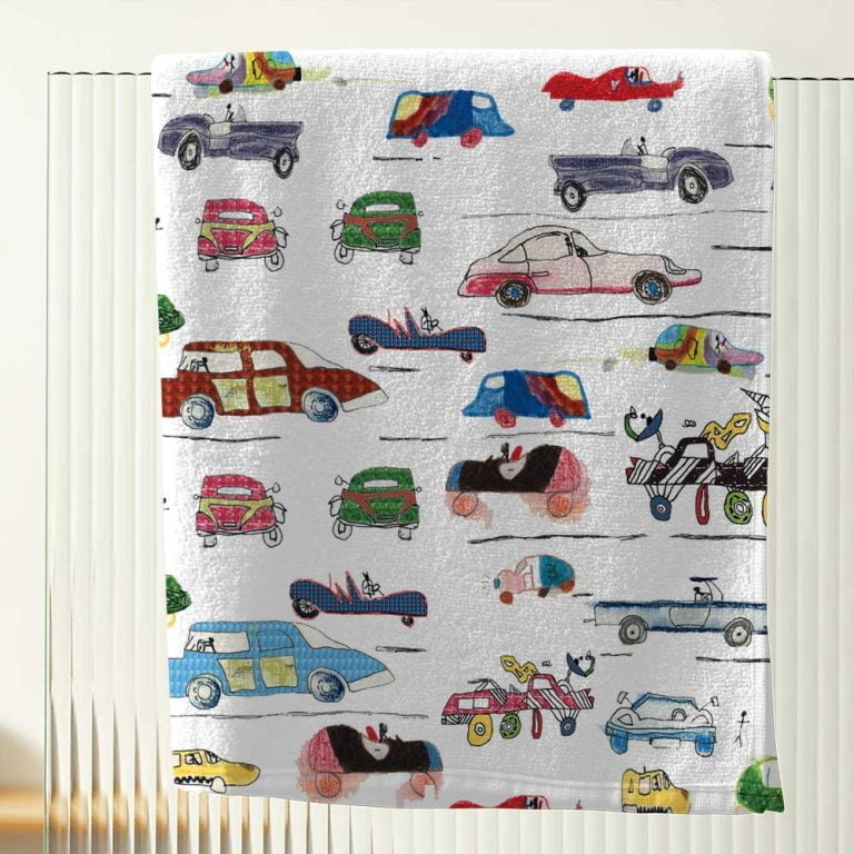 Detail of bath towel for toddler boys