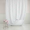love heart polka dot shower curtain