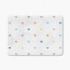 Kids bath mat non slip with pastel love hearts design for little girls bathroom