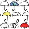 detail view of kids bath towel with colorful umbrella pattern
