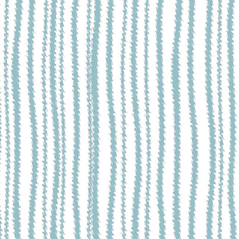 Blue Wavy Stripes on Shower Curtain