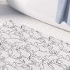 Black And White Bathroom Rug With Fun Elephant Safari Print