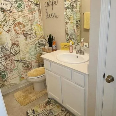 family bathroom decor and shower curtain sets and accessories