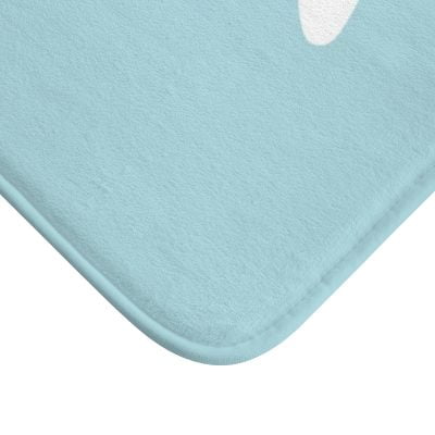 Non Slip Memory Foam Blue Daisy Flower BAth Mat For Kids
