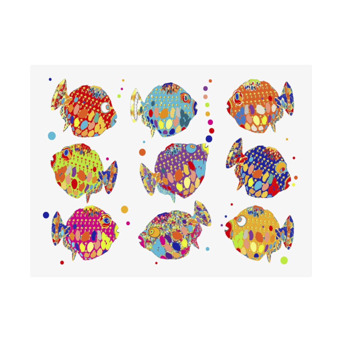 Kids Bathroom Wall Art With Fun Colorful Tropical Fish - Image 7