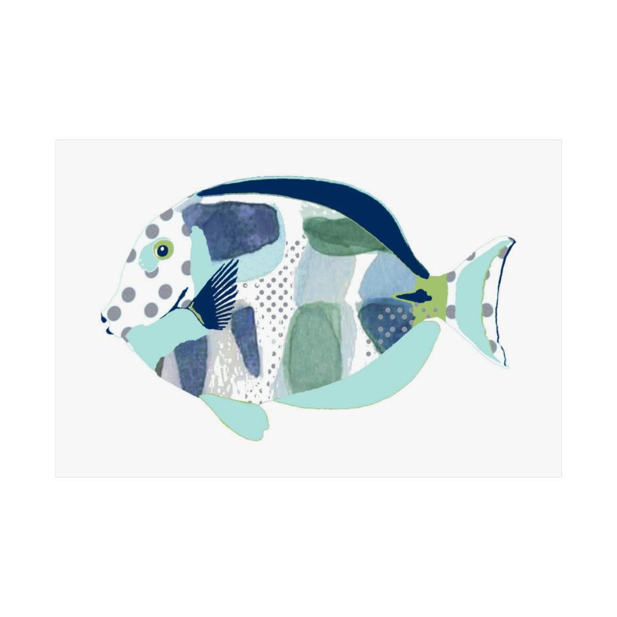 Blue Fish Bathroom Wall Art for Kids – Museum Grade Archival Fine Art Print - Image 7