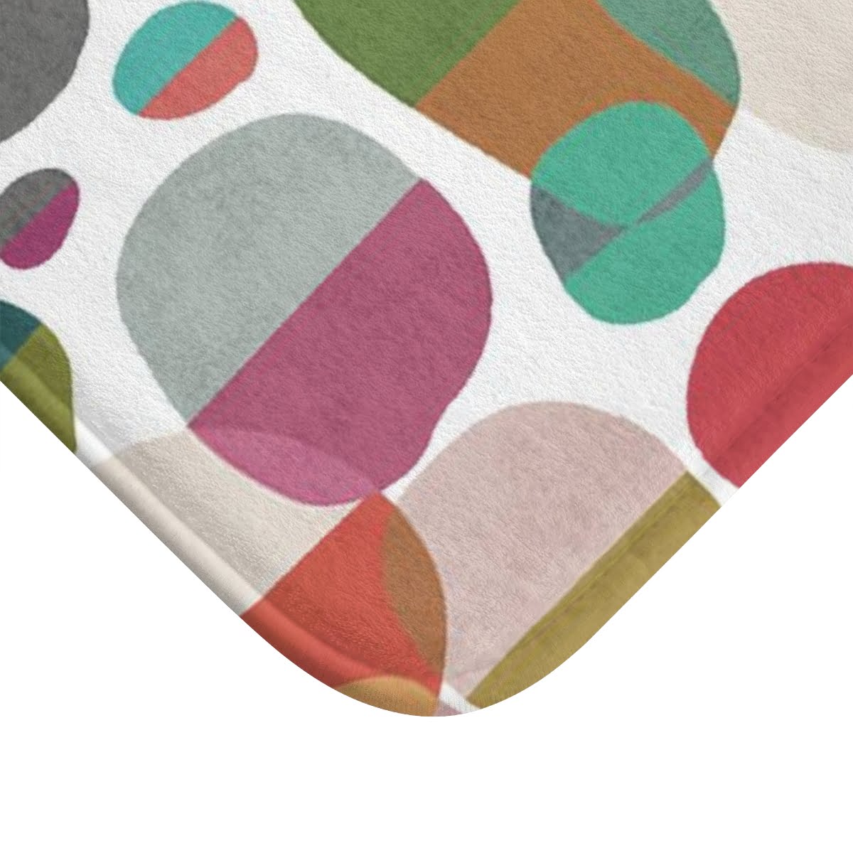 Non Slip Bath Mat With Modern Abstract Colorful Geometric Print. Super Comfortable Absorbent Bath Mat Which Is Mold And Mildew Resistant, Wahable And Dries Quickly. - Image 6