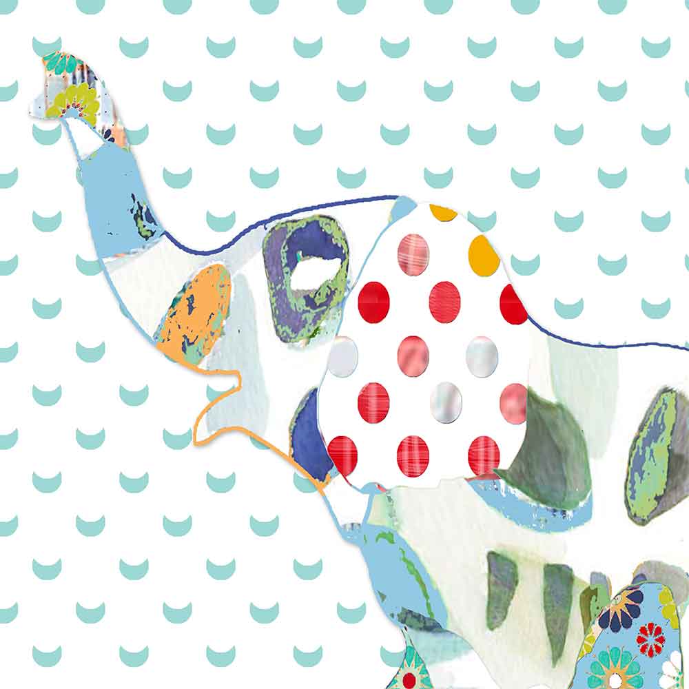 Kids Bathroom Shower Curtain 72 x 72 Inch Cute Patchwork Elephants Decorative Bath Curtain With Polyester Fabric And 12 Hooks - Image 7