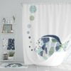 big blue fish kids shower curtain