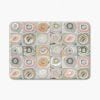 Artist-designed microfiber bath mat featuring Kandinsky geometric abstract pattern