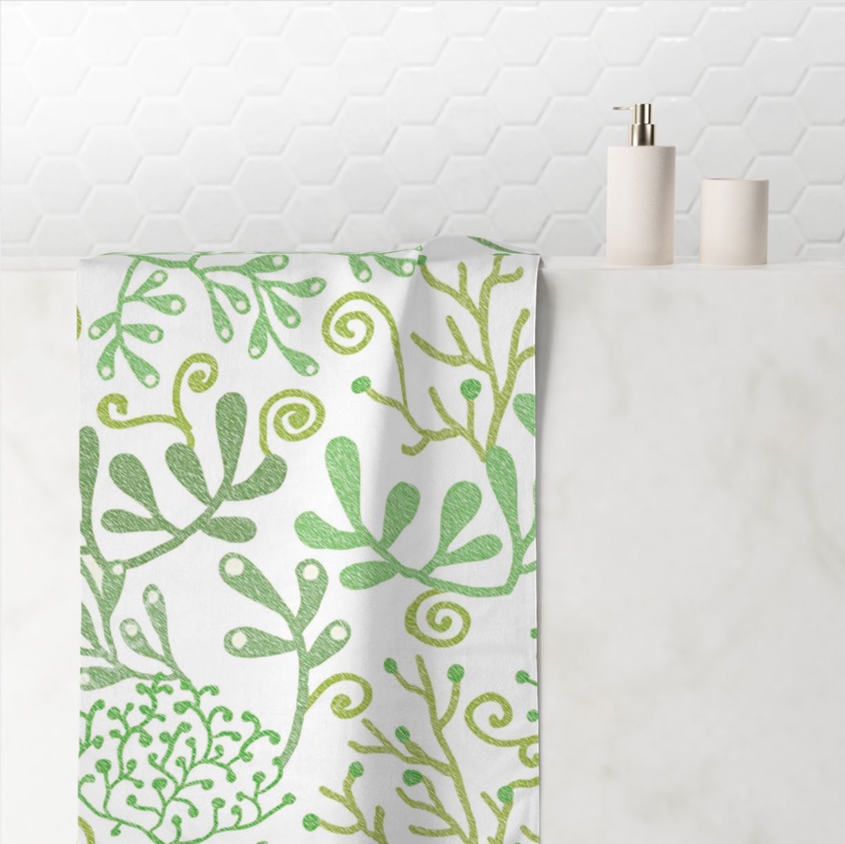 Kids Bathroom Set - Best Bath Towels With Blue Seahorse to Match Shower Curtain & Bathmat - Image 13