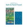 crocodile bath and hand towel set for kids bathroom - blue and green