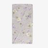 Gray Bath Towel With Shabby Chic Style lavender Purple Blurred Rose Floral Pattern