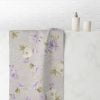 Gray Hand Towel With Shabby Chic Style lavender Purple Blurred Rose Floral Pattern