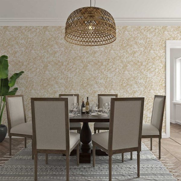 Beige watercolor wallpaper for kitchen with peel and stick vinyl, polyester, traditional, and pre-pasted options.