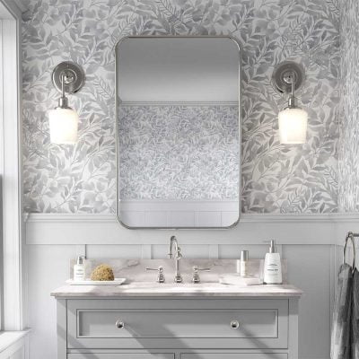 Wallpaper Applied in a Bathroom