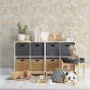 Beige watercolor wallpaper for playroom with peel and stick vinyl, polyester, traditional, and pre-pasted options.