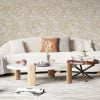Beige watercolor wallpaper for bedroom, kitchen, bathroom, nursery, or kids' room. Options include peel and stick vinyl, polyester, traditional, and pre-pasted.