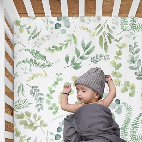 baby-nursery-leafy-green-crib-sheet